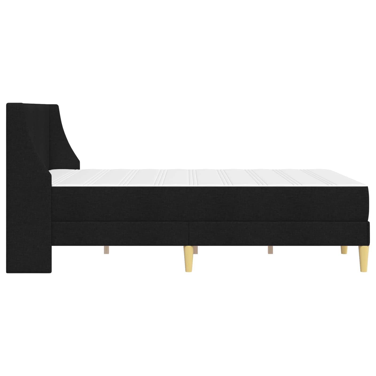 Estructura de cama con colchón Negro 160 x 200 cm Poliéster