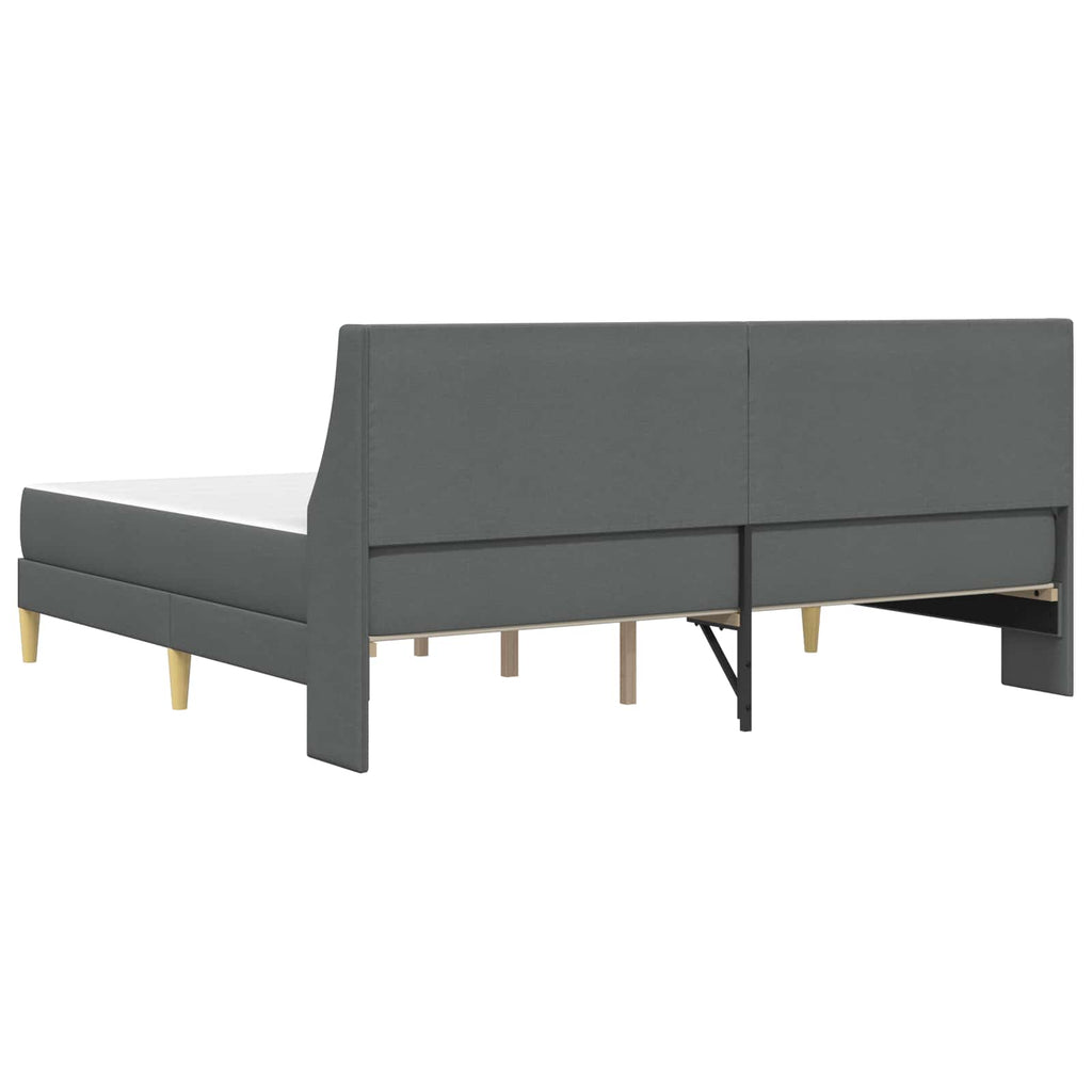 Estructura de cama con colchón Gris oscuro 180 x 200 cm