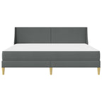 Estructura de cama con colchón Gris oscuro 180 x 200 cm