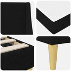 Estructura de cama con colchón Negro 180 x 200 cm Poliéster