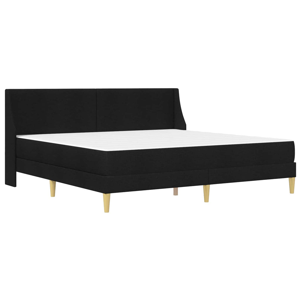 Estructura de cama con colchón Negro 180 x 200 cm Poliéster