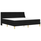 Estructura de cama con colchón Negro 180 x 200 cm Poliéster