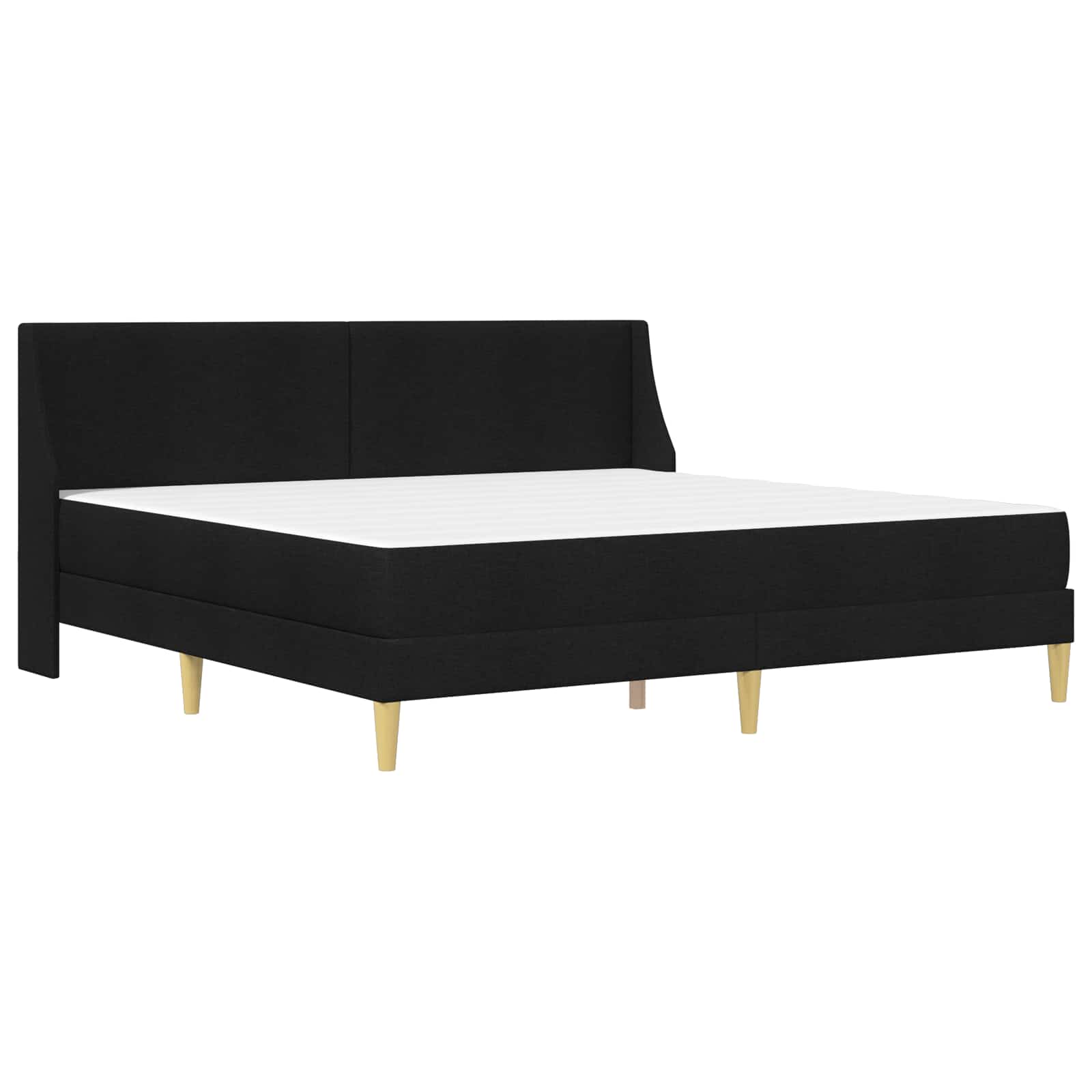 Estructura de cama con colchón Negro 180 x 200 cm Poliéster