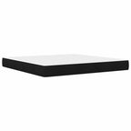 Estructura de cama con colchón Negro 180 x 200 cm Poliéster