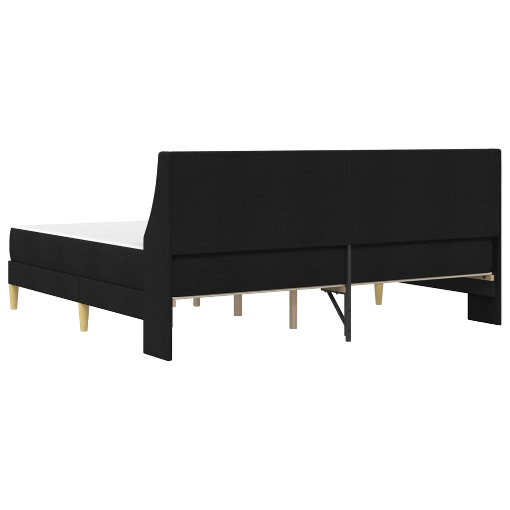 Estructura de cama con colchón Negro 180 x 200 cm Poliéster