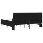 Estructura de cama con colchón Negro 180 x 200 cm Poliéster