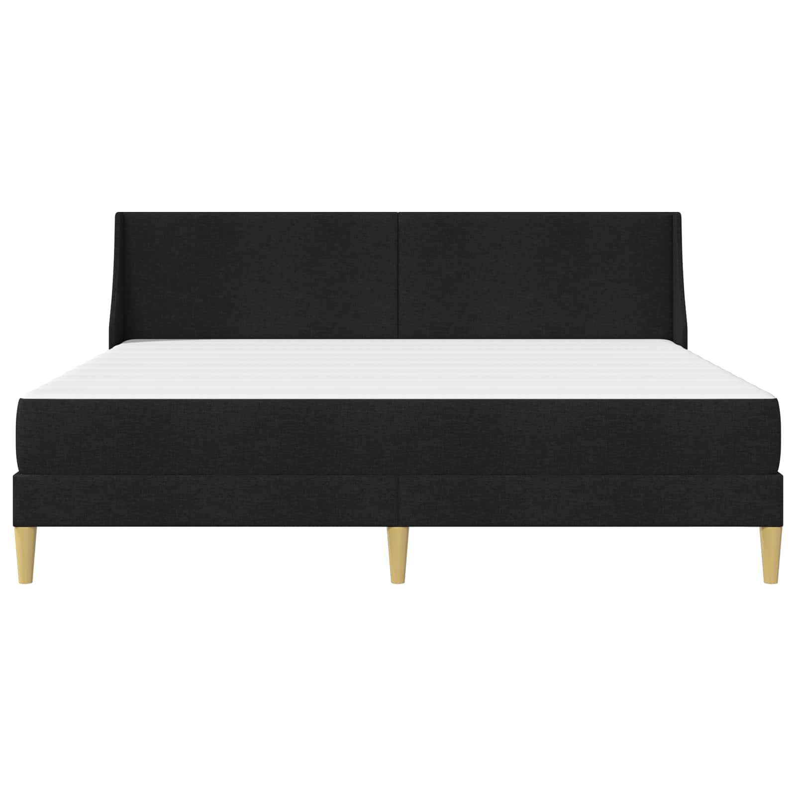 Estructura de cama con colchón Negro 180 x 200 cm Poliéster
