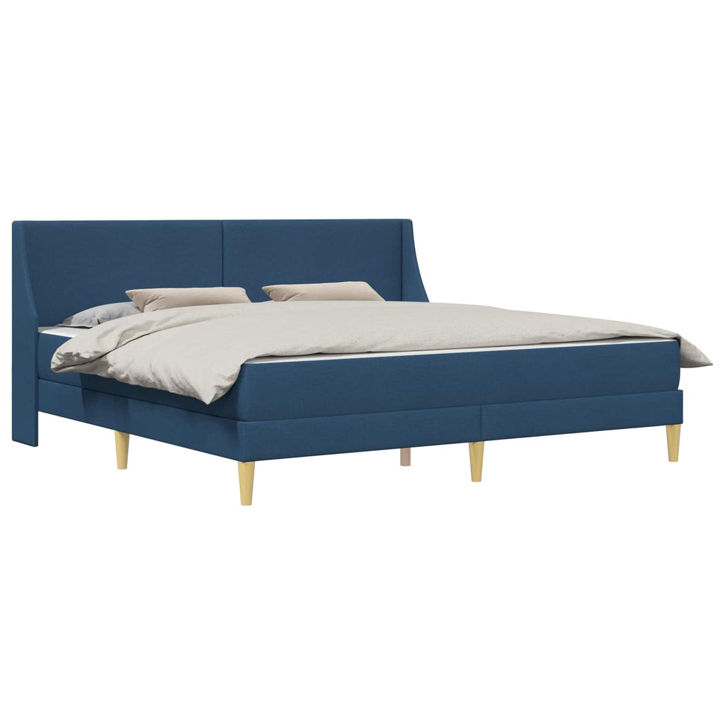 Estructura de cama con colchón Azul 180 x 200 cm Poliéster