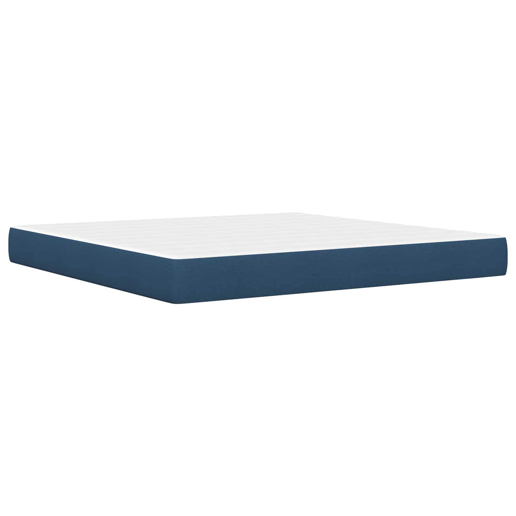 Estructura de cama con colchón Azul 180 x 200 cm Poliéster