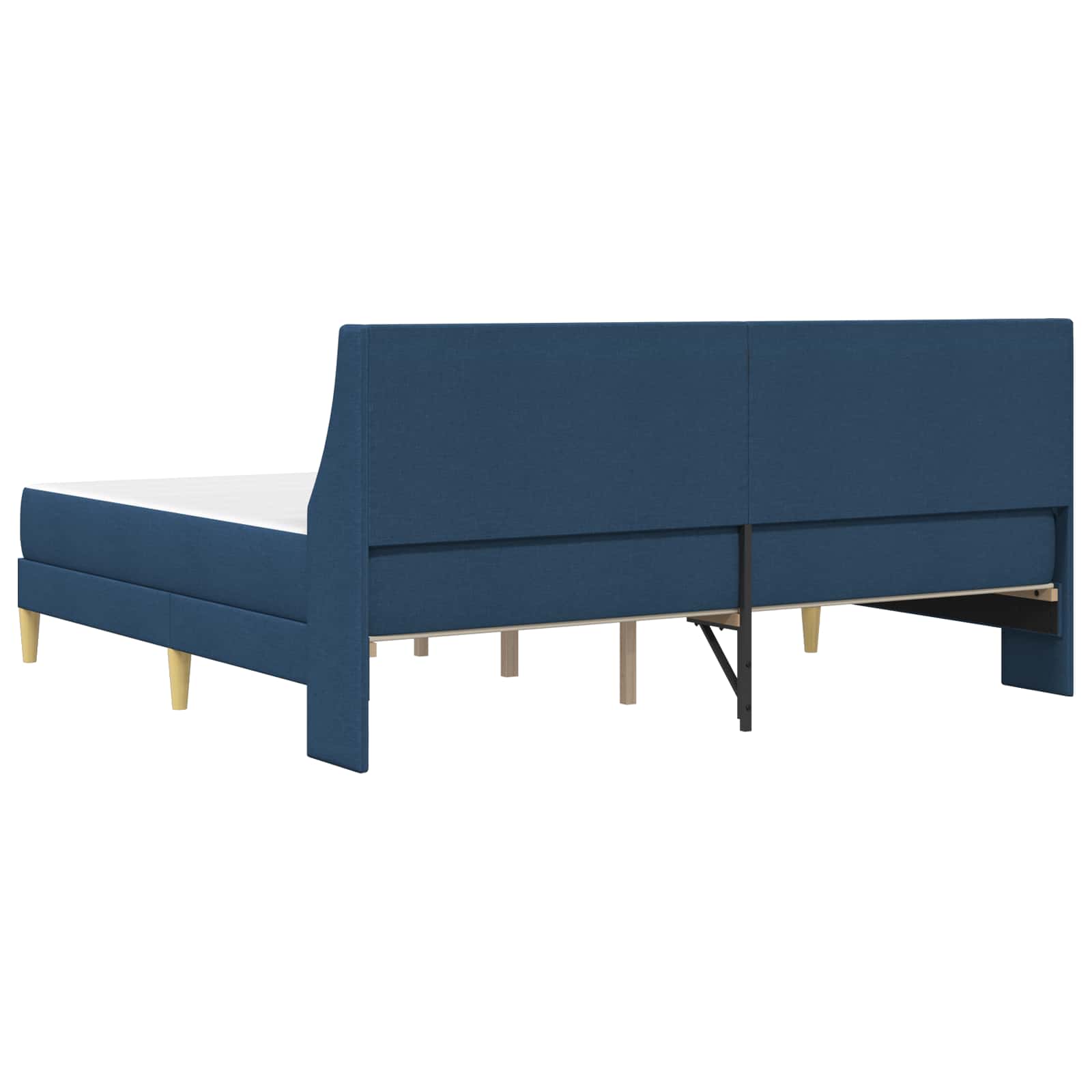 Estructura de cama con colchón Azul 180 x 200 cm Poliéster
