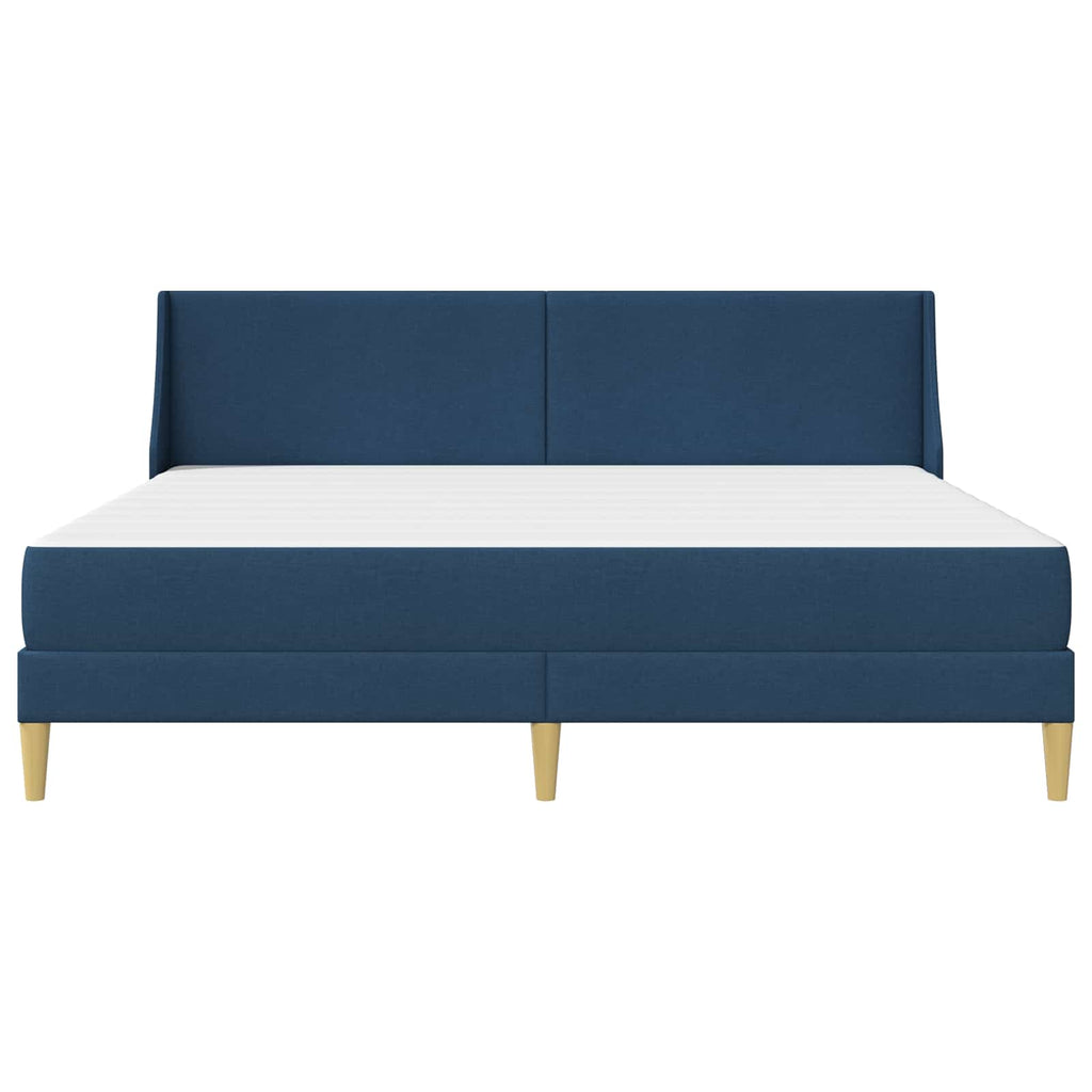Estructura de cama con colchón Azul 180 x 200 cm Poliéster