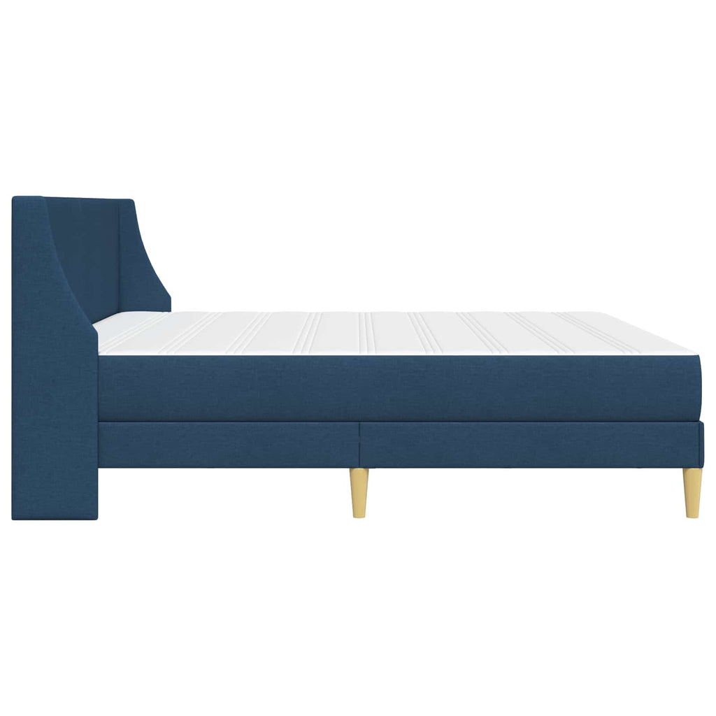 Estructura de cama con colchón Azul 180 x 200 cm Poliéster