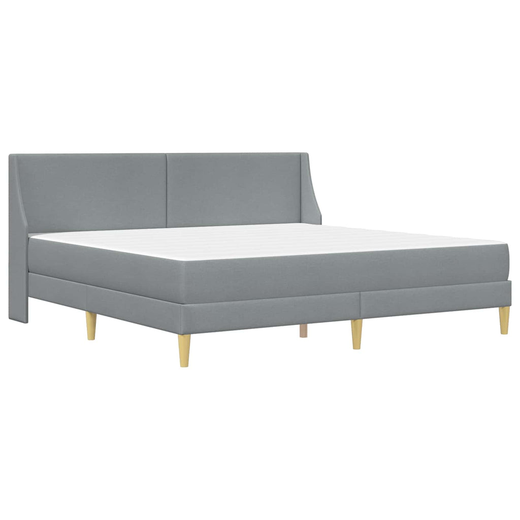 Estructura de cama con colchón Gris Claro 200 x 200 cm