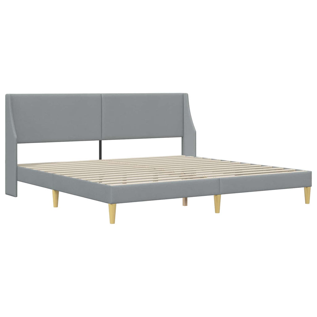 Estructura de cama con colchón Gris Claro 200 x 200 cm