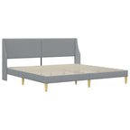 Estructura de cama con colchón Gris Claro 200 x 200 cm