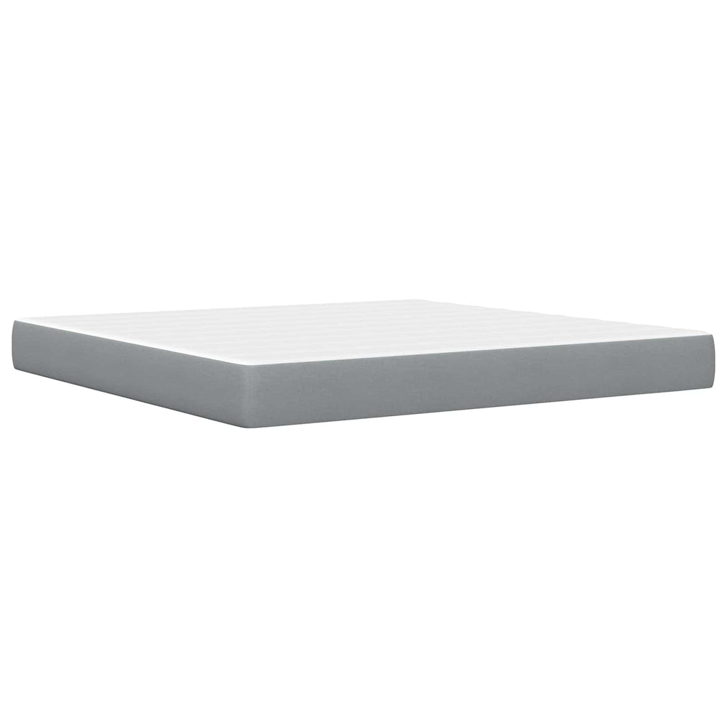 Estructura de cama con colchón Gris Claro 200 x 200 cm
