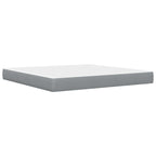 Estructura de cama con colchón Gris Claro 200 x 200 cm