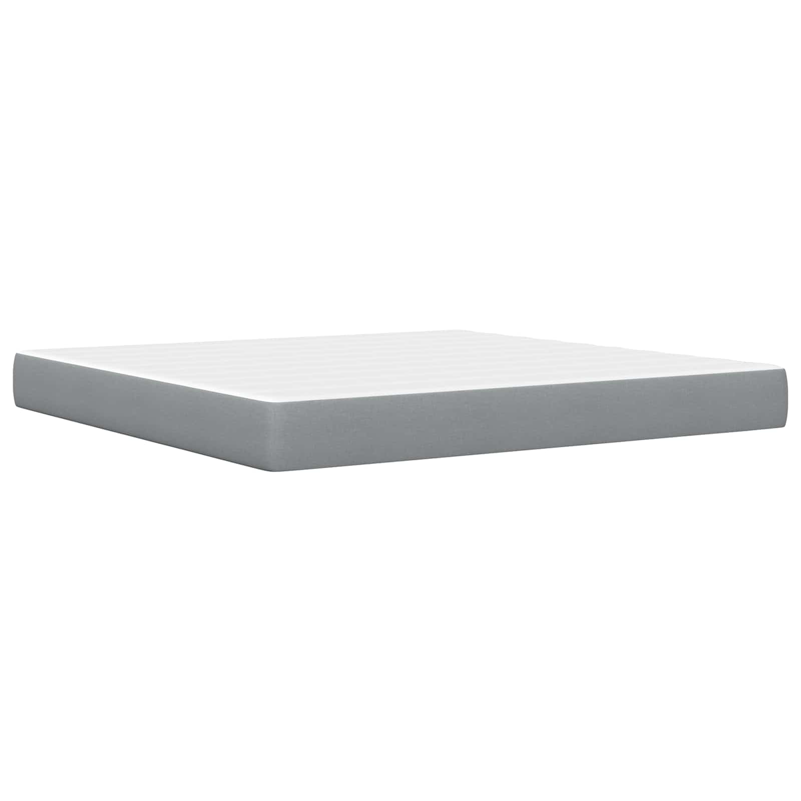 Estructura de cama con colchón Gris Claro 200 x 200 cm