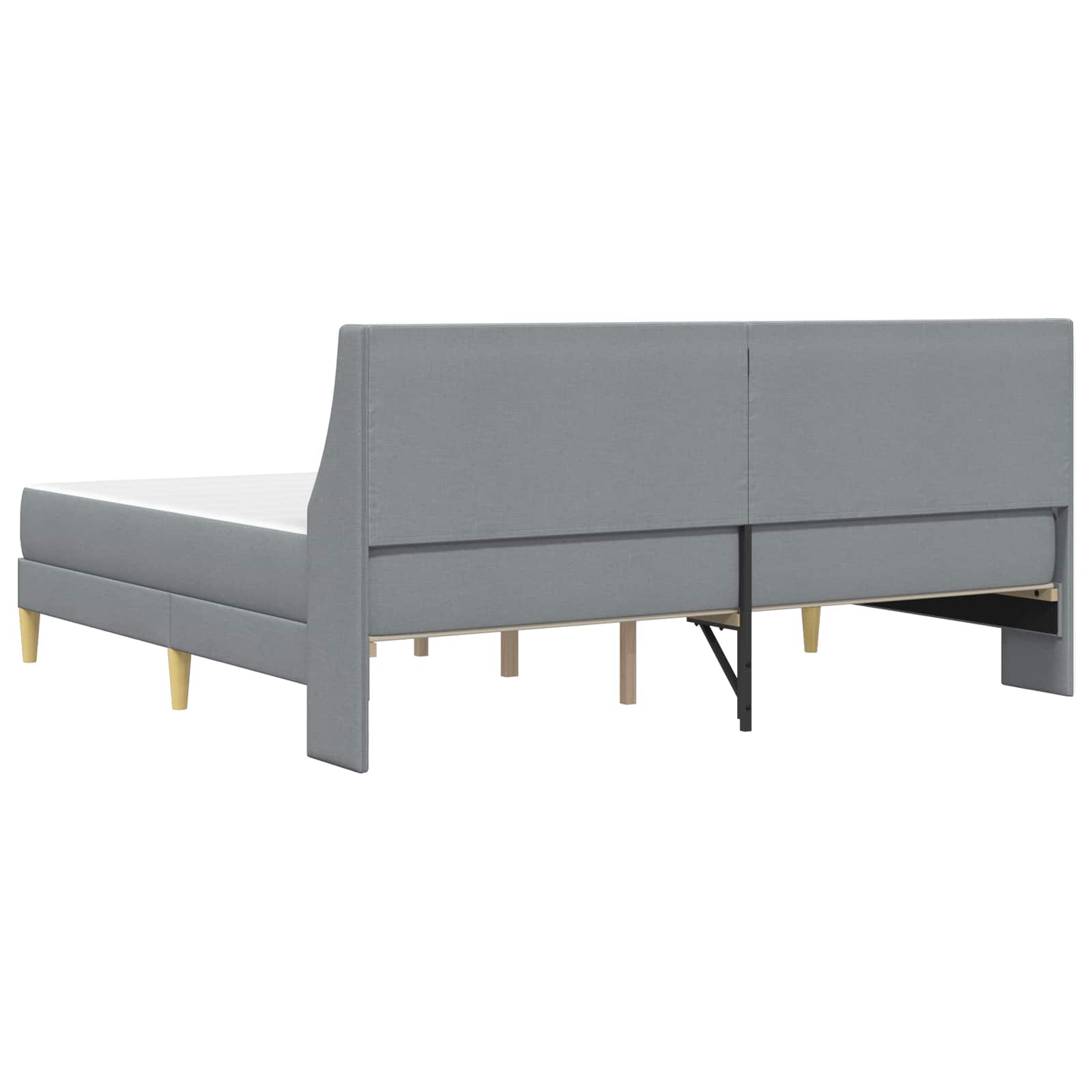 Estructura de cama con colchón Gris Claro 200 x 200 cm