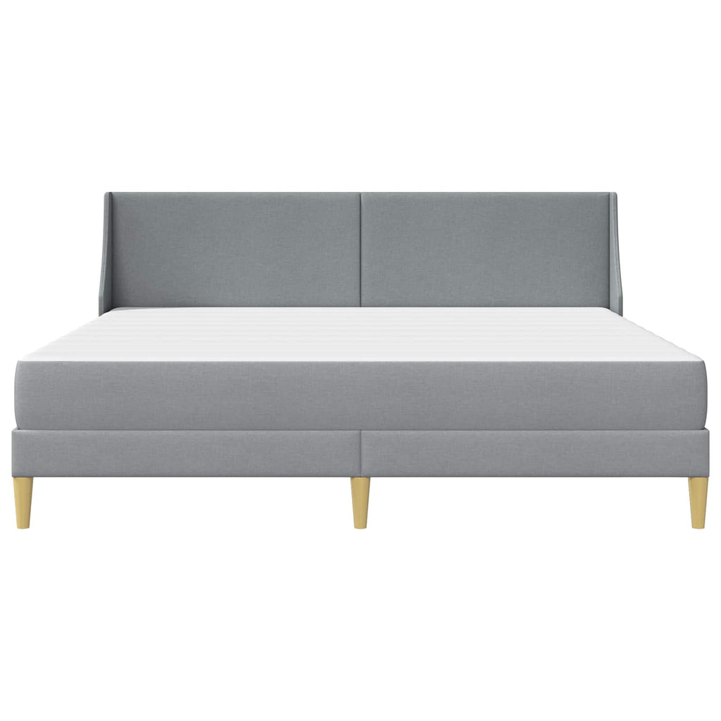 Estructura de cama con colchón Gris Claro 200 x 200 cm