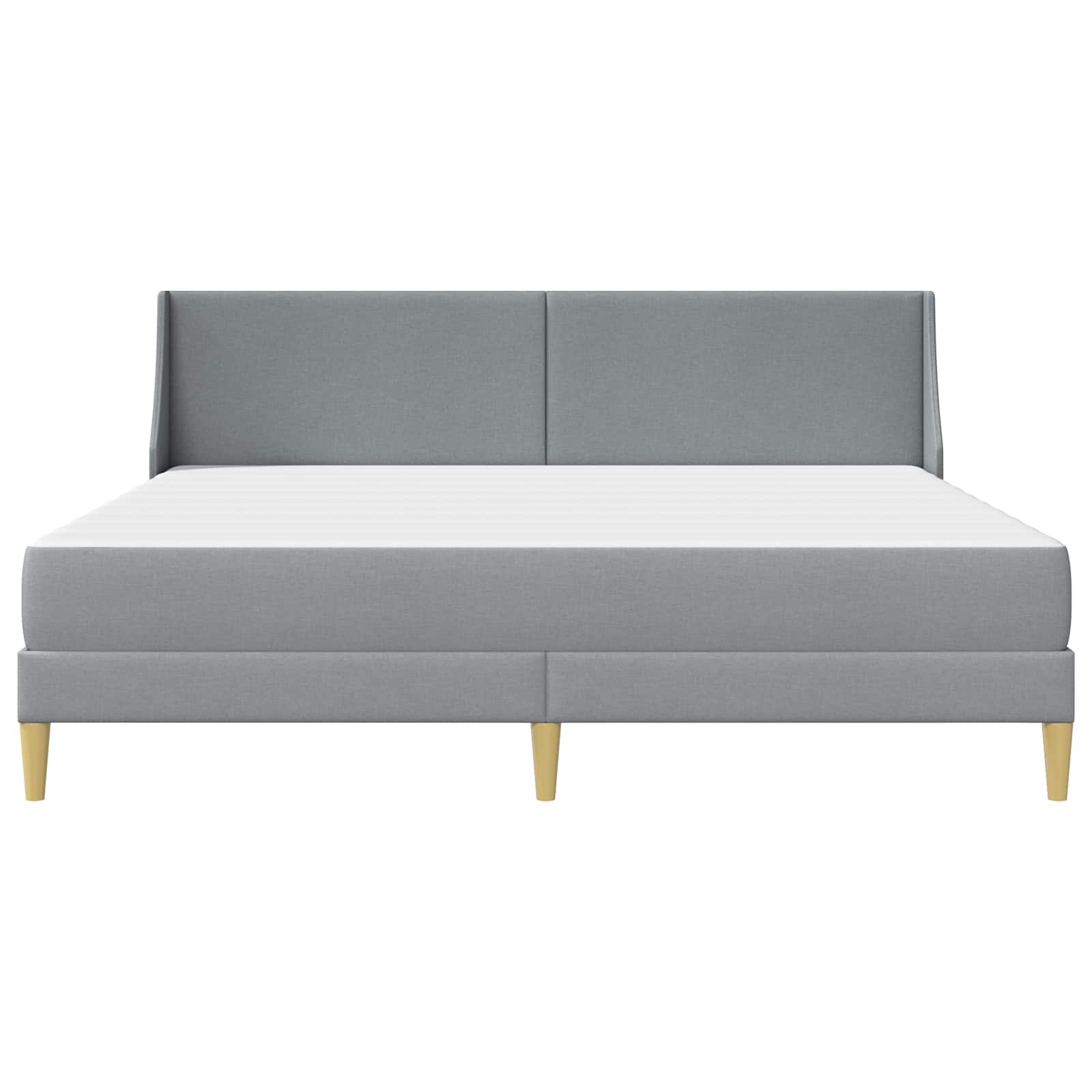 Estructura de cama con colchón Gris Claro 200 x 200 cm