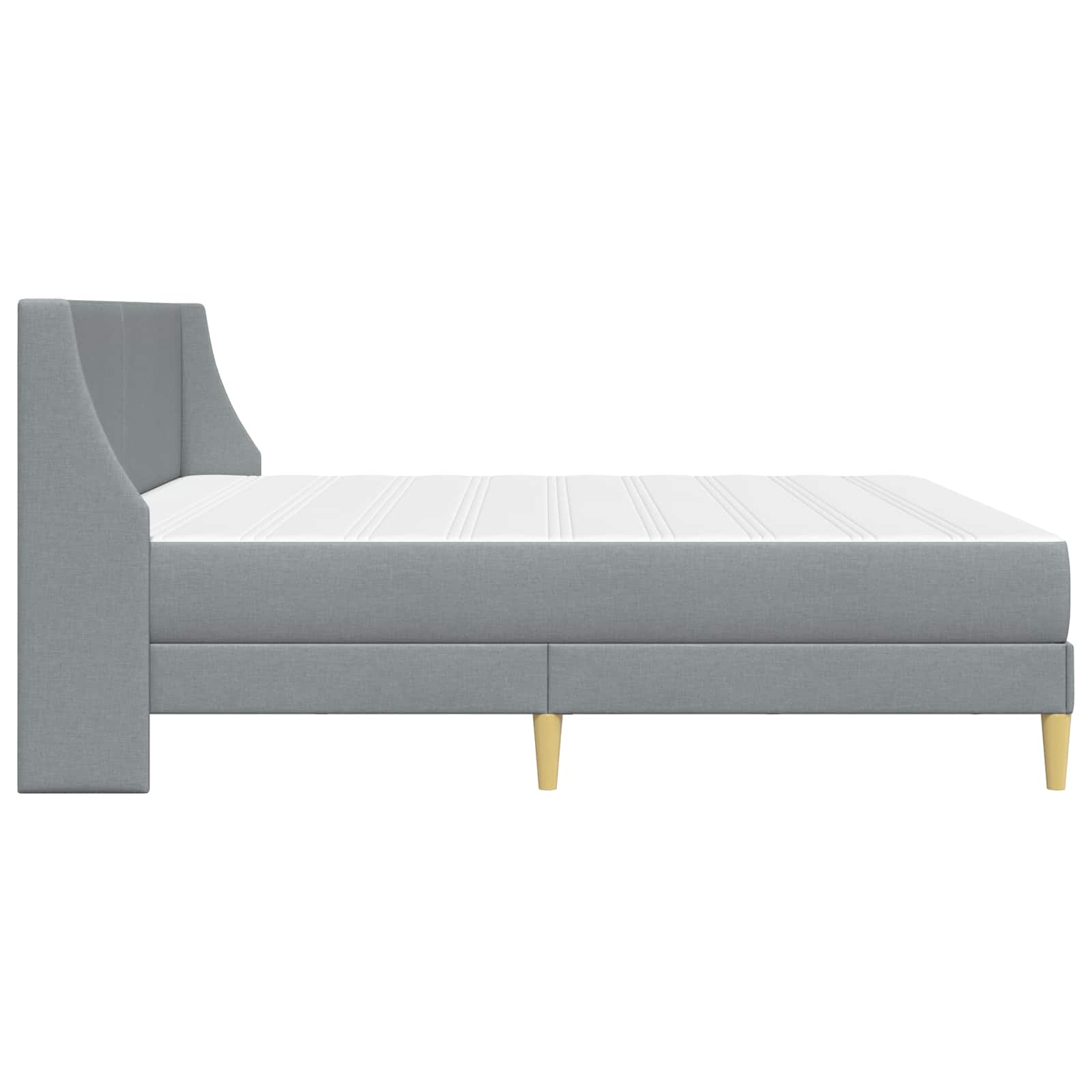 Estructura de cama con colchón Gris Claro 200 x 200 cm