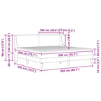 Estructura de cama con colchón Gris Claro 200 x 200 cm