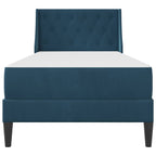 Estructura de cama con colchón Azul 100 x 200 cm Terciopelo