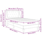 Estructura de cama con colchón Azul 100 x 200 cm Terciopelo