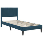 Estructura de cama con colchón Azul 100 x 200 cm Terciopelo