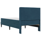 Estructura de cama con colchón Azul 100 x 200 cm Terciopelo