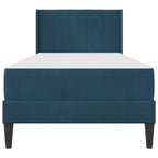 Estructura de cama con colchón Azul 100 x 200 cm Terciopelo