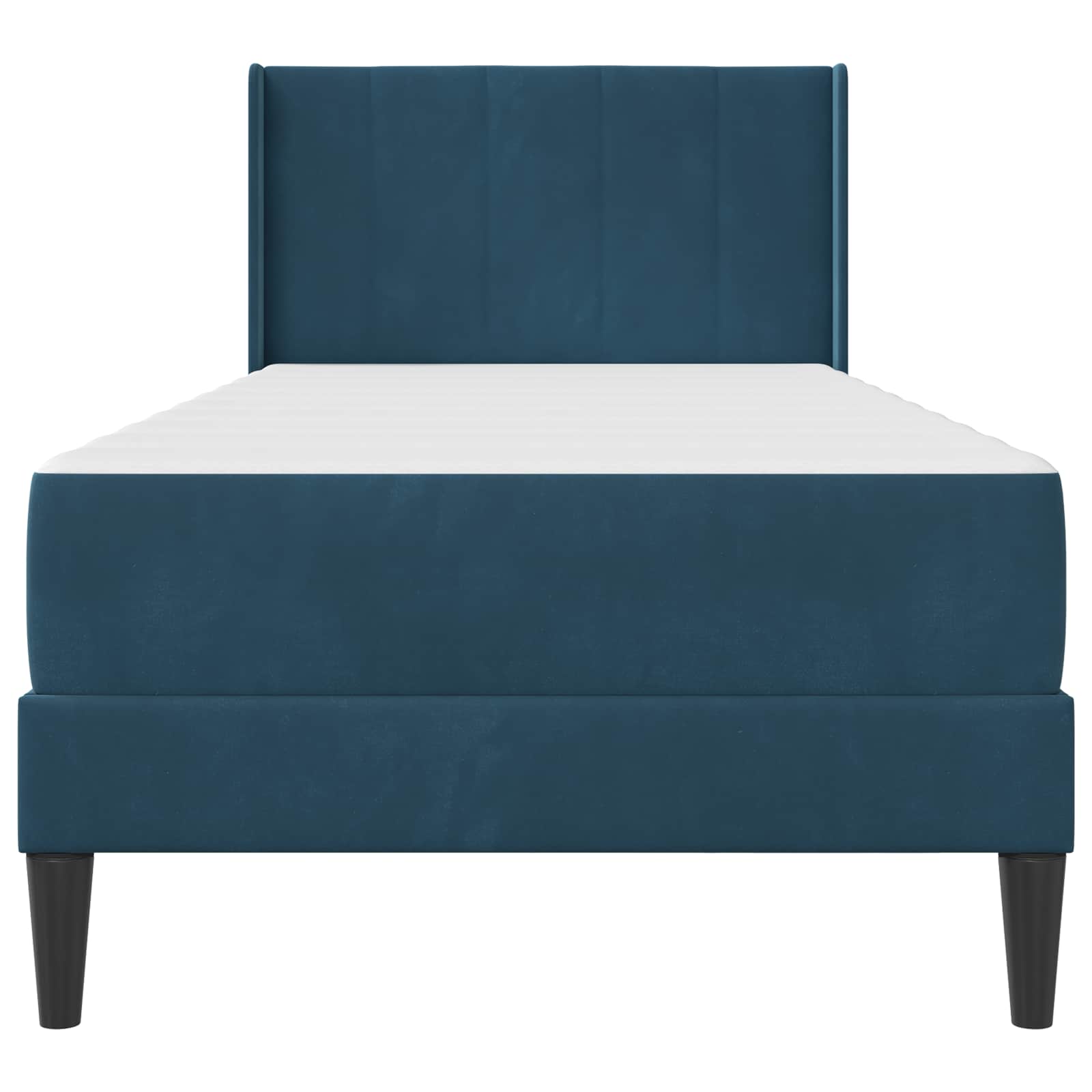 Estructura de cama con colchón Azul 100 x 200 cm Terciopelo