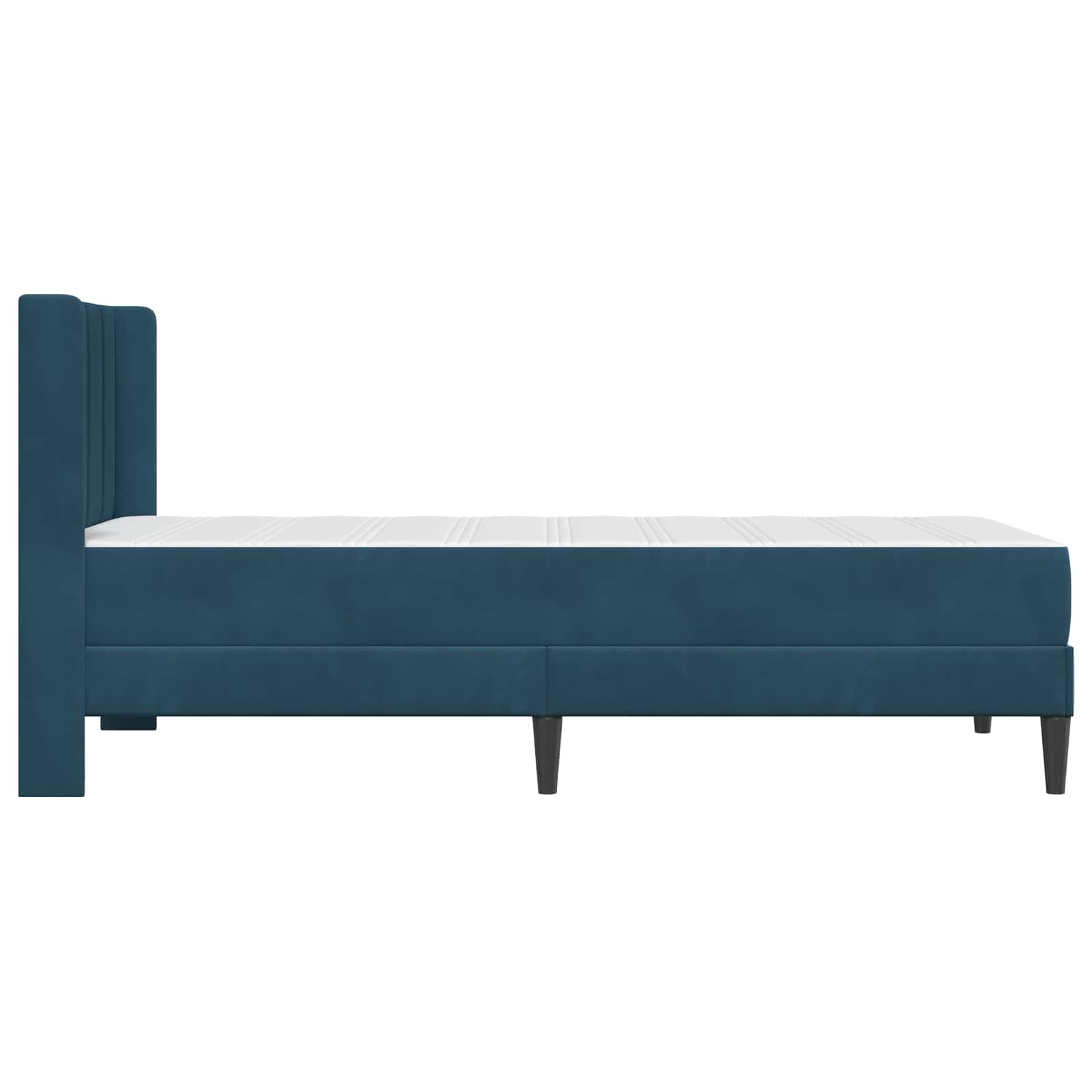 Estructura de cama con colchón Azul 100 x 200 cm Terciopelo