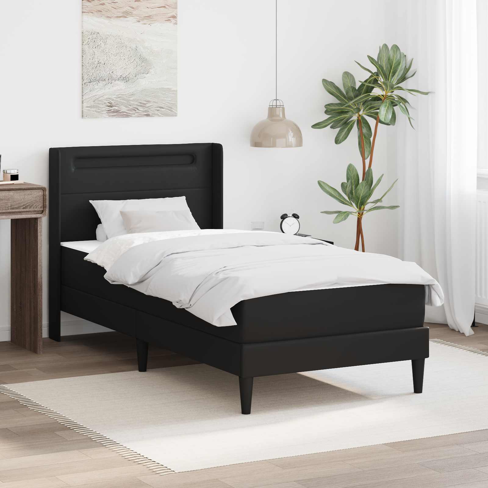Estructura de cama con colchón Gris 120 x 200 cm