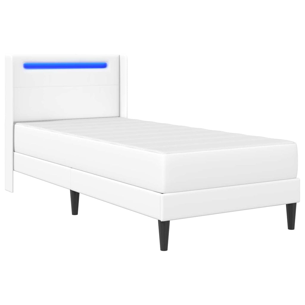 Estructura de cama con colchón Blanco 100 x 200 cm