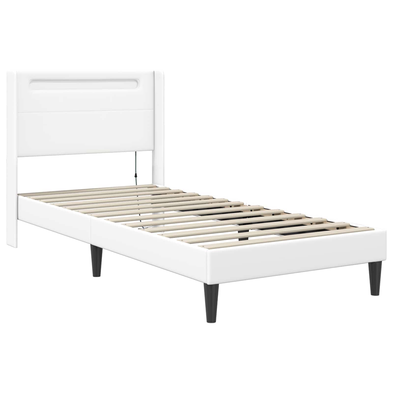 Estructura de cama con colchón Blanco 100 x 200 cm