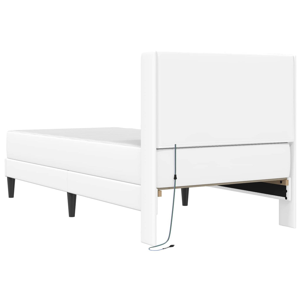 Estructura de cama con colchón Blanco 100 x 200 cm