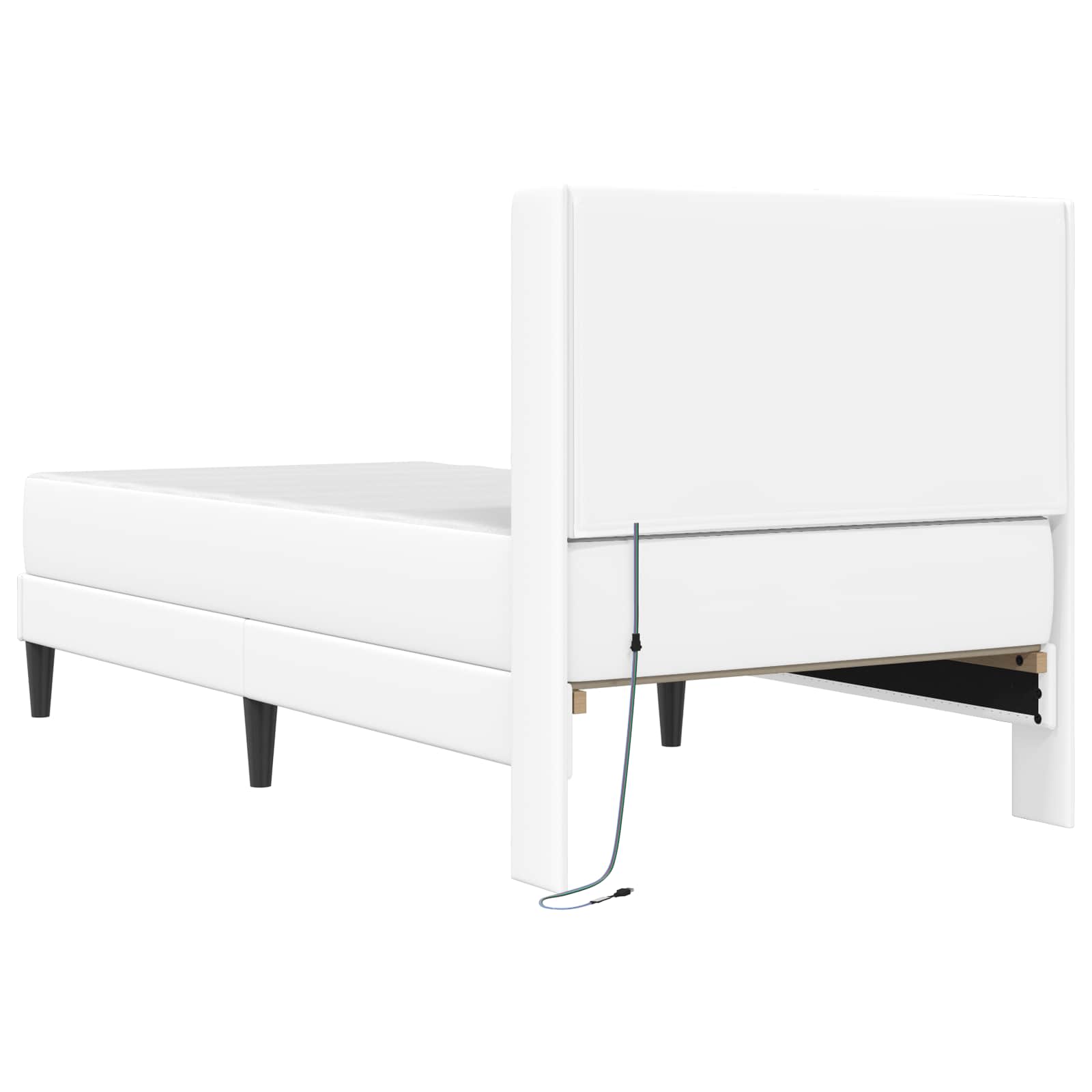 Estructura de cama con colchón Blanco 100 x 200 cm