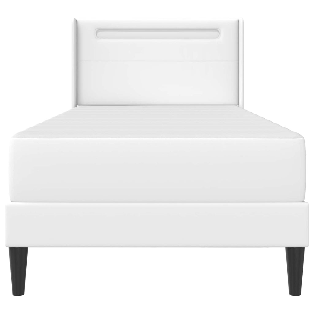 Estructura de cama con colchón Blanco 100 x 200 cm