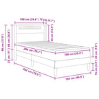 Estructura de cama con colchón Blanco 100 x 200 cm