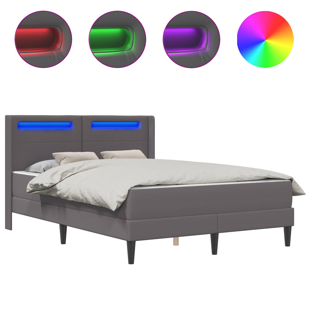 Estructura de cama con colchón Gris 120 x 200 cm