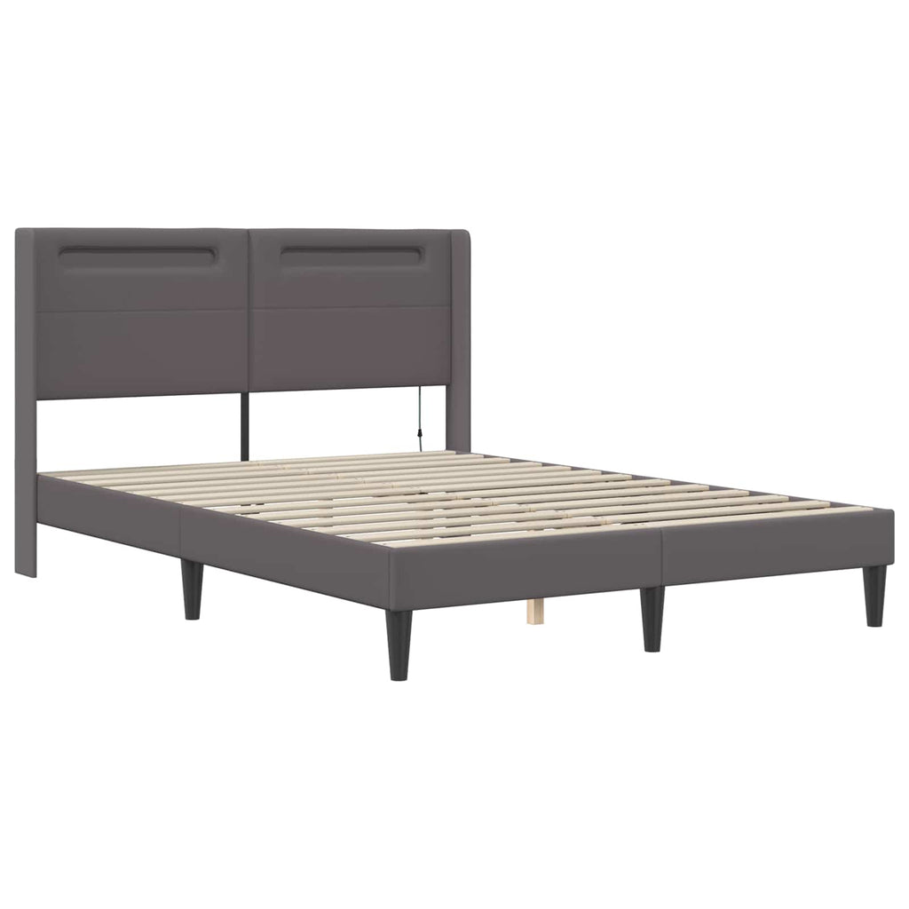 Estructura de cama con colchón Gris 120 x 200 cm