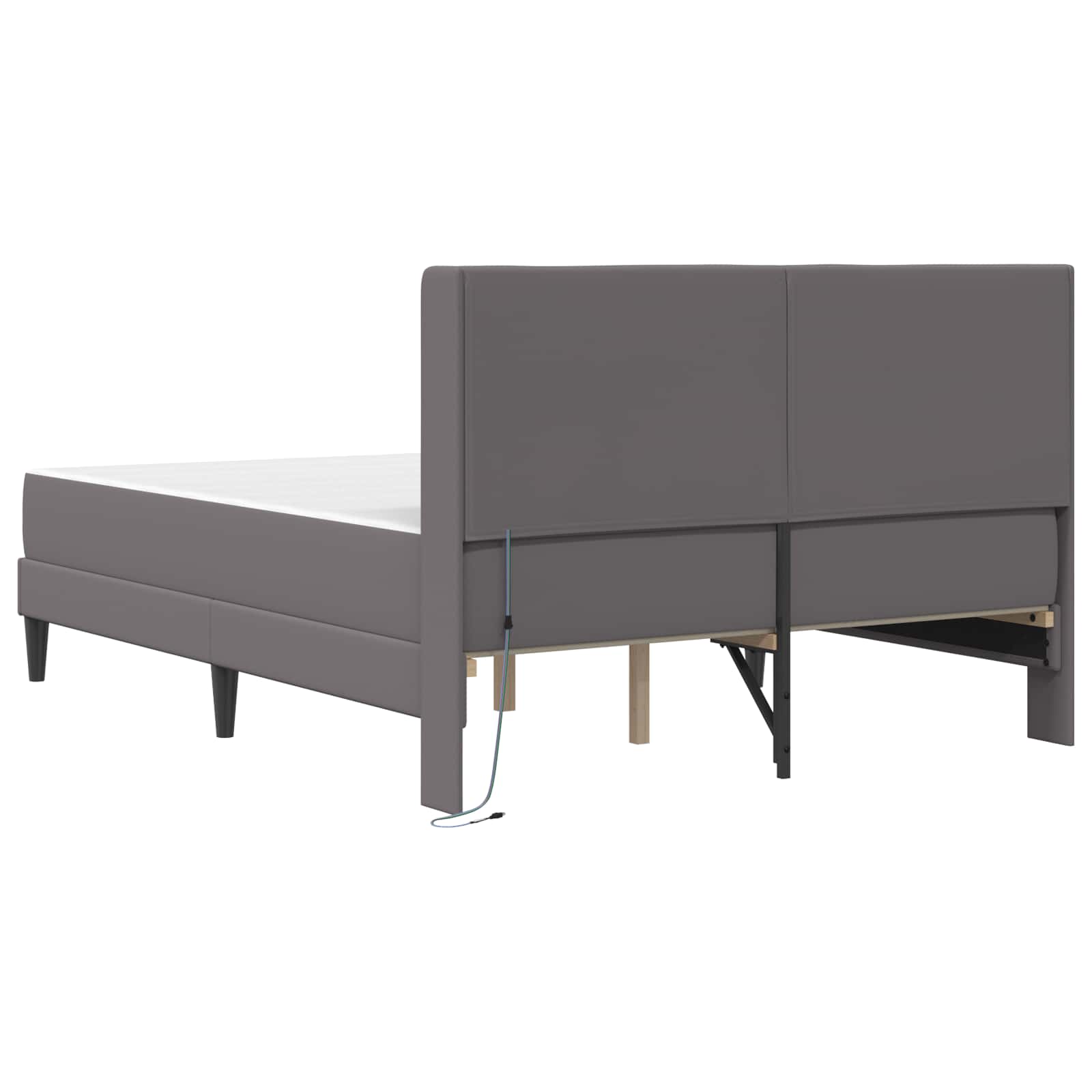 Estructura de cama con colchón Gris 120 x 200 cm