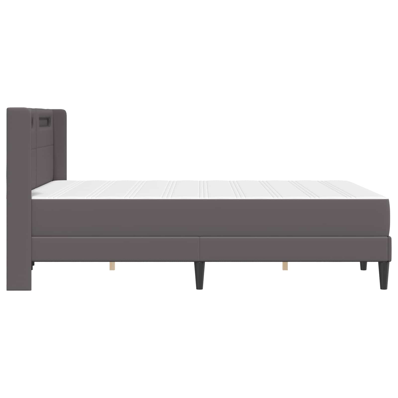 Estructura de cama con colchón Gris 120 x 200 cm