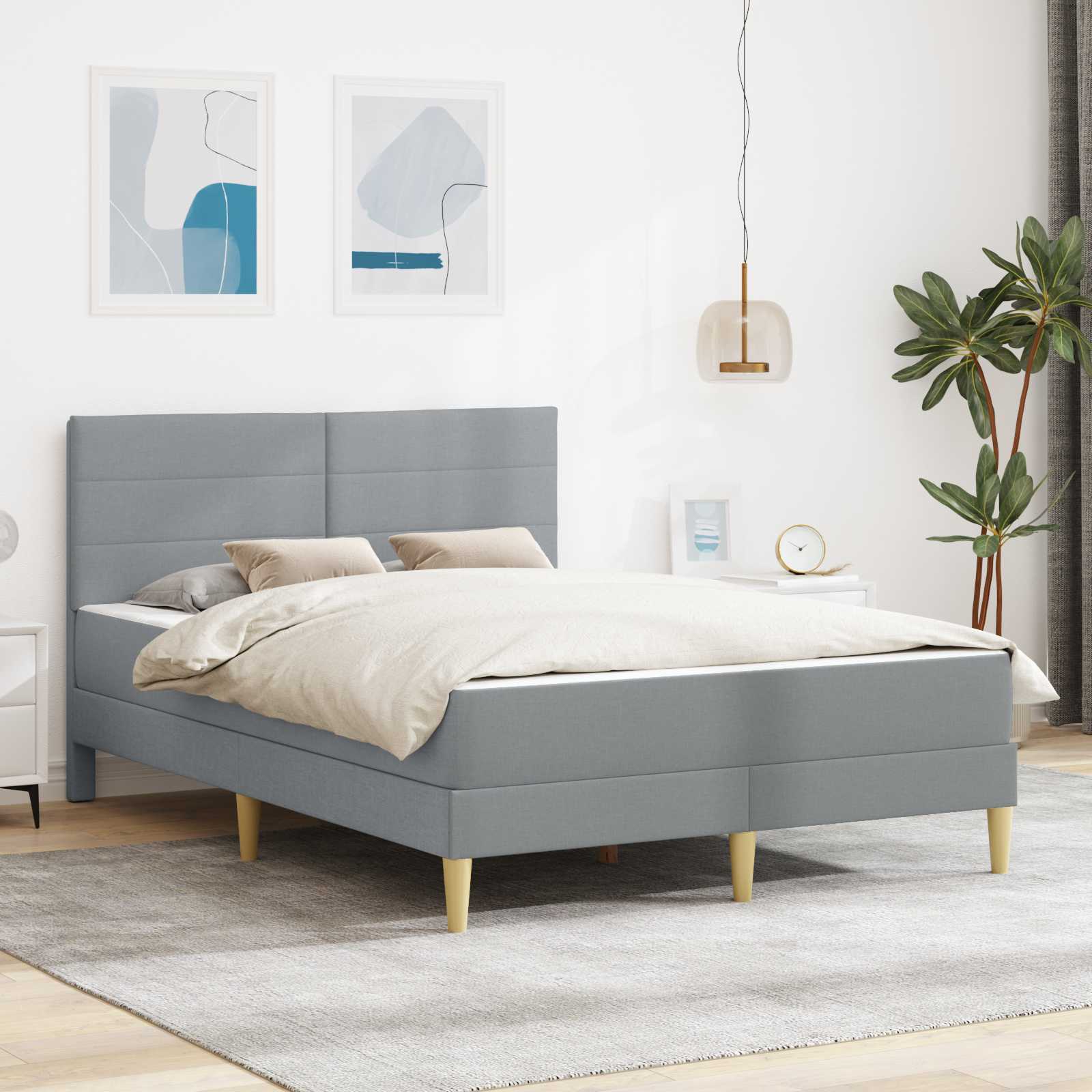 Estructura de cama 200 x 200 cm Taupé