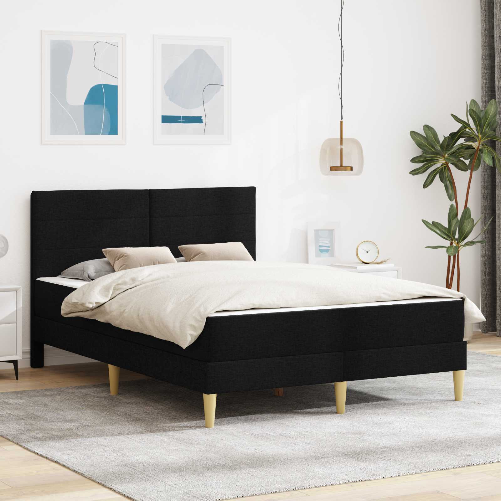 Estructura de cama 200 x 200 cm Taupé