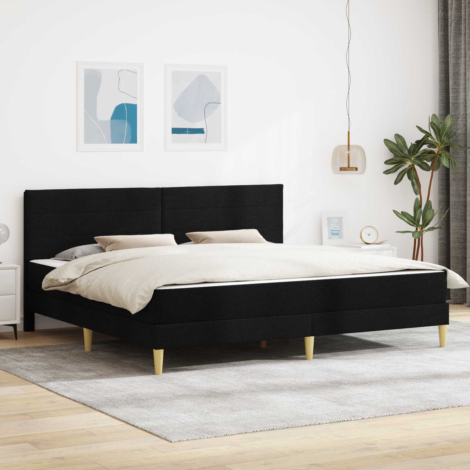Estructura de cama 200 x 200 cm Taupé