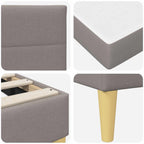 Estructura de cama 200 x 200 cm Taupé