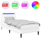 Estructura de cama Blanco 100 x 200 cm Cuero sintético